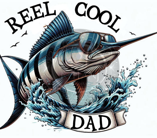 Reel Cool Dad Png Fishing Dad Png Father's Day Png Swordfish Dad Png Digital Download 20oz Tumbler Wrap