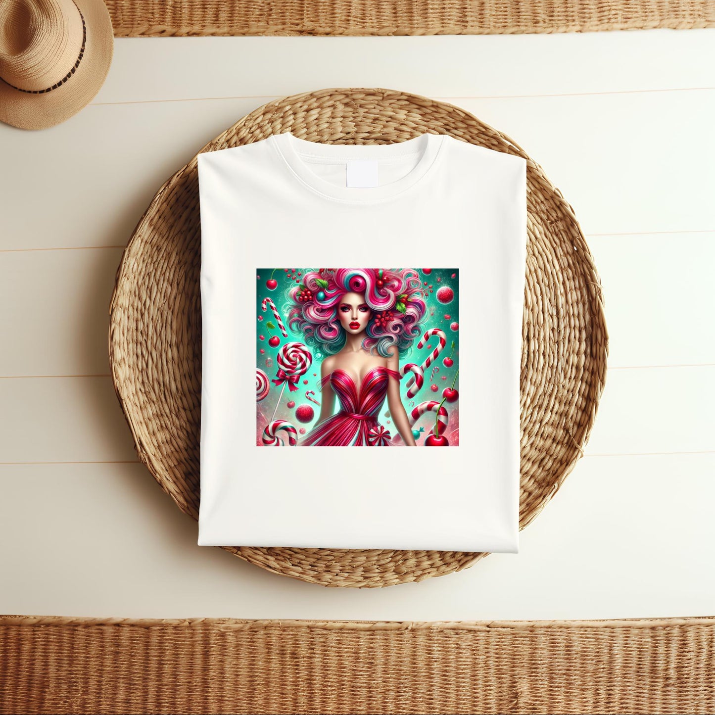 Candy Pop Girl T-Shirt or 20oz Tumbler Wrap Sublimation Candy Pop Girl Candy Canes PNG